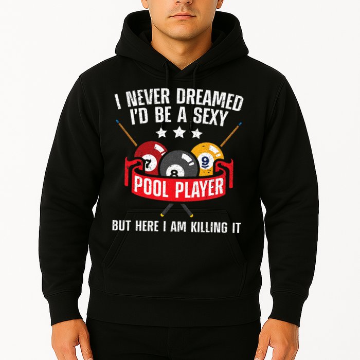Cool Pool Player Design For Men Women Pool Billiards Player Hoodie