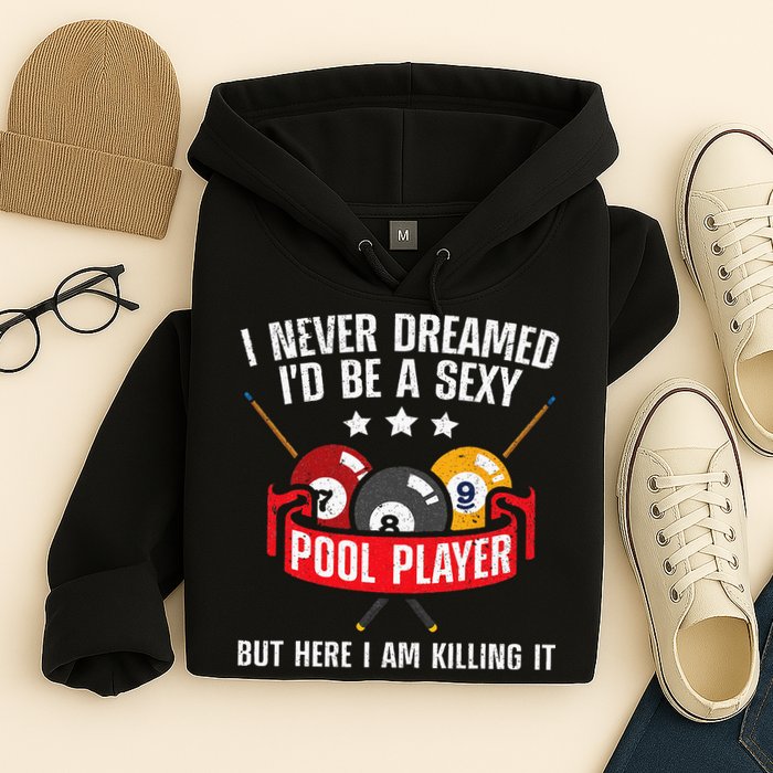 Cool Pool Player Design For Men Women Pool Billiards Player Hoodie
