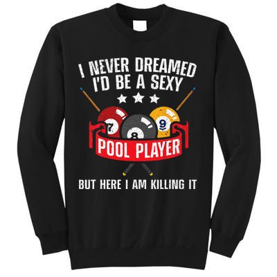 Cool Pool Player Design For Men Women Pool Billiards Player Sweatshirt