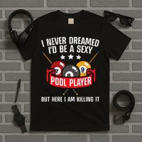 Cool Pool Player Design For Men Women Pool Billiards Player T-Shirt