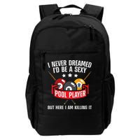 Cool Pool Player Design For Men Women Pool Billiards Player Backpack