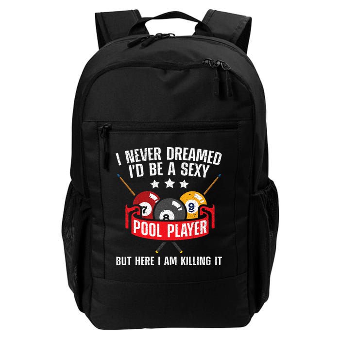 Cool Pool Player Design For Men Women Pool Billiards Player Backpack