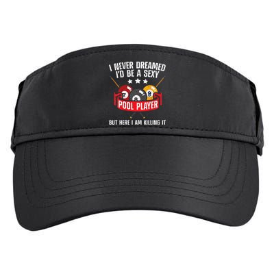 Cool Pool Player Design For Men Women Pool Billiards Player Adult Drive Performance Visor