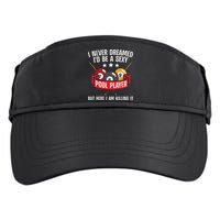 Cool Pool Player Design For Men Women Pool Billiards Player Adult Drive Performance Visor