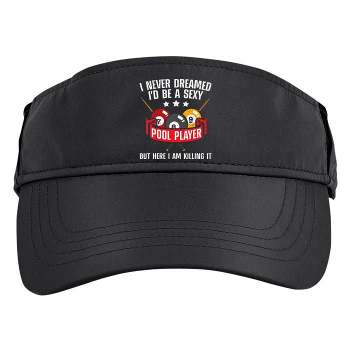 Cool Pool Player Design For Men Women Pool Billiards Player Adult Drive Performance Visor