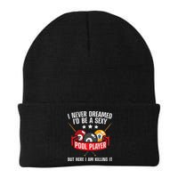 Cool Pool Player Design For Men Women Pool Billiards Player Beanie