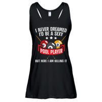 Cool Pool Player Design For Men Women Pool Billiards Player Ladies Essential Flowy Tank