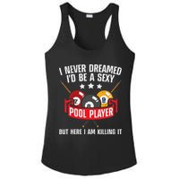 Cool Pool Player Design For Men Women Pool Billiards Player Ladies PosiCharge Competitor Racerback Tank