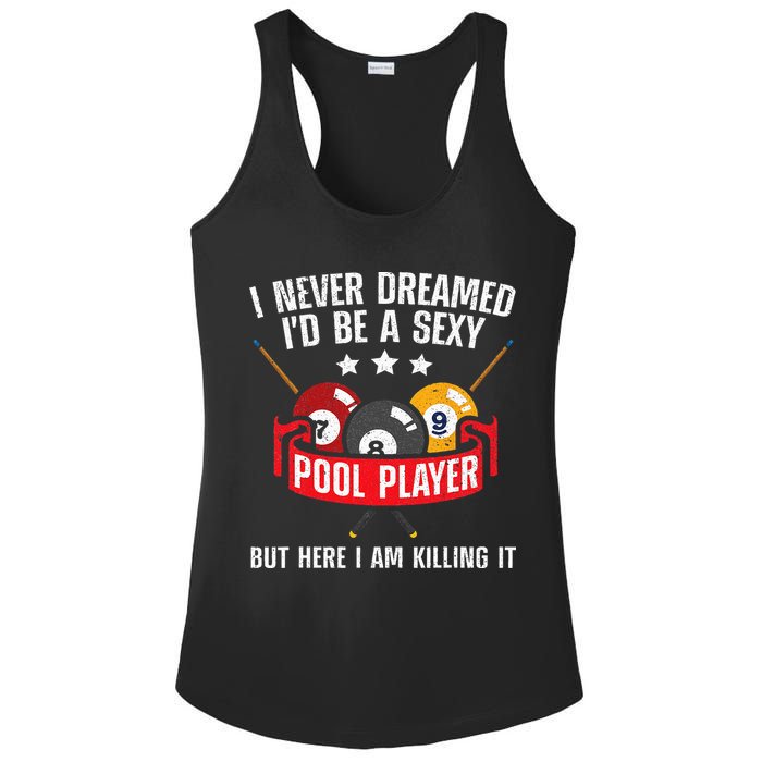Cool Pool Player Design For Men Women Pool Billiards Player Ladies PosiCharge Competitor Racerback Tank