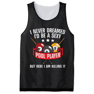 Cool Pool Player Design For Men Women Pool Billiards Player Mesh Reversible Basketball Jersey Tank