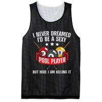 Cool Pool Player Design For Men Women Pool Billiards Player Mesh Reversible Basketball Jersey Tank