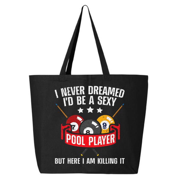 Cool Pool Player Design For Men Women Pool Billiards Player 25L Jumbo Tote