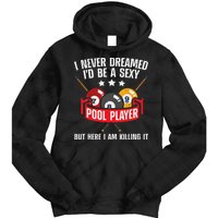 Cool Pool Player Design For Men Women Pool Billiards Player Tie Dye Hoodie