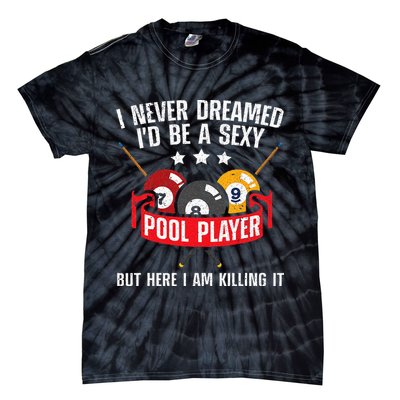 Cool Pool Player Design For Men Women Pool Billiards Player Tie-Dye T-Shirt
