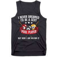 Cool Pool Player Design For Men Women Pool Billiards Player Tank Top
