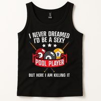 Cool Pool Player Design For Men Women Pool Billiards Player Tank Top