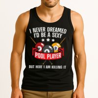 Cool Pool Player Design For Men Women Pool Billiards Player Tank Top