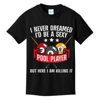 Cool Pool Player Design For Men Women Pool Billiards Player Kids T-Shirt