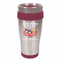 Cool Pool Player Design For Men Women Pool Billiards Player 16oz Travel Tumbler