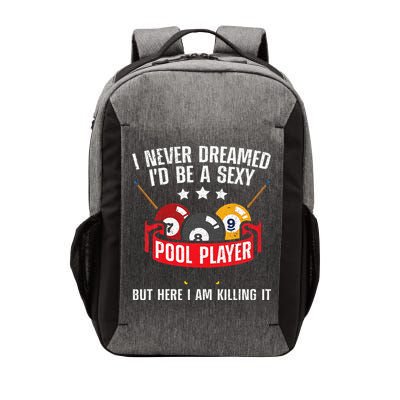 Cool Pool Player Design For Men Women Pool Billiards Player Vector Backpack