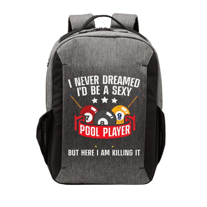 Cool Pool Player Design For Men Women Pool Billiards Player Vector Backpack