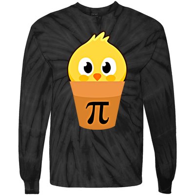 Chicken Pot Pi Math Lover And Pi Day Pie Funny Academic Meaningful Gift Tie-Dye Long Sleeve Shirt