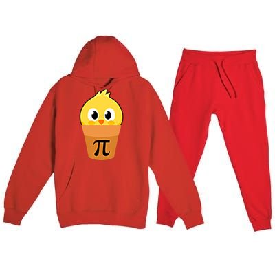 Chicken Pot Pi Math Lover And Pi Day Pie Funny Academic Meaningful Gift Premium Hooded Sweatsuit Set