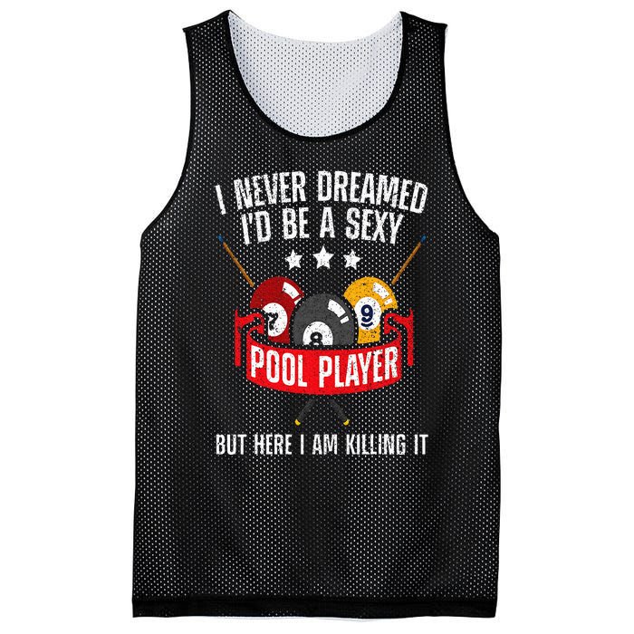 Cool Pool Player Design For  Pool Billiards Player Mesh Reversible Basketball Jersey Tank