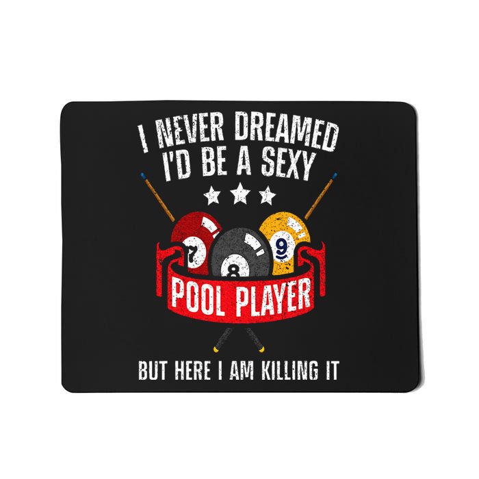 Cool Pool Player Design For  Pool Billiards Player Mousepad