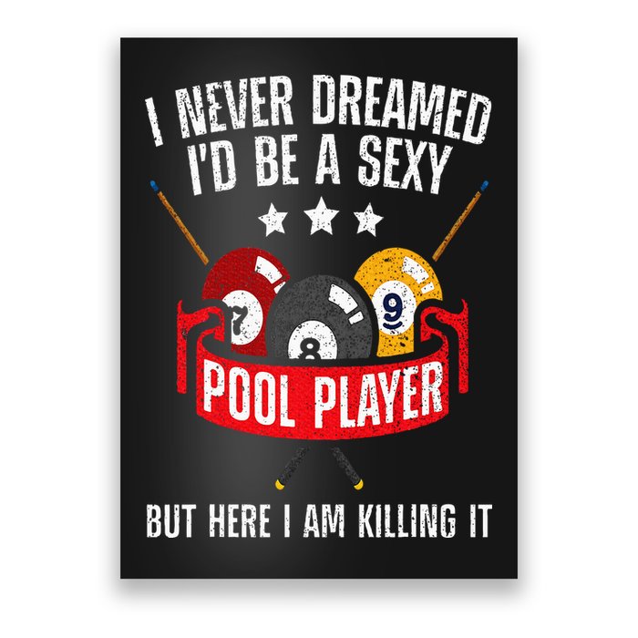 Cool Pool Player Design For  Pool Billiards Player Poster