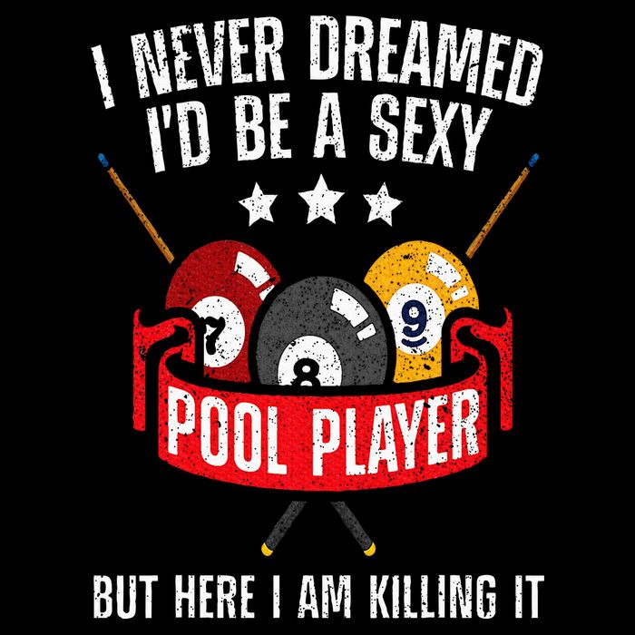 Cool Pool Player Design For  Pool Billiards Player Premium T-Shirt