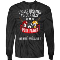 Cool Pool Player Design For  Pool Billiards Player Tie-Dye Long Sleeve Shirt