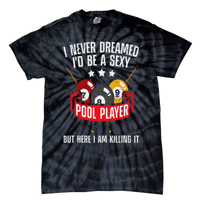 Cool Pool Player Design For  Pool Billiards Player Tie-Dye T-Shirt