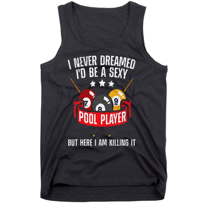 Cool Pool Player Design For  Pool Billiards Player Tank Top