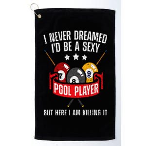 Cool Pool Player Design For  Pool Billiards Player Platinum Collection Golf Towel