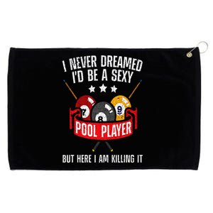 Cool Pool Player Design For  Pool Billiards Player Grommeted Golf Towel