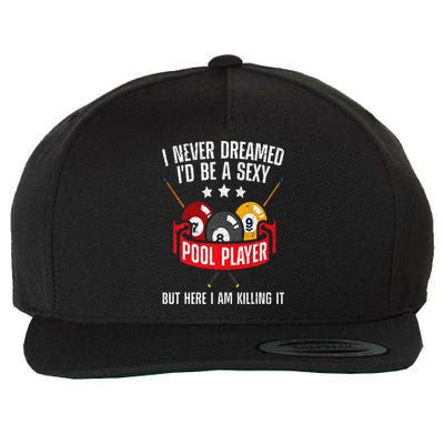 Cool Pool Player Design For  Pool Billiards Player Wool Snapback Cap