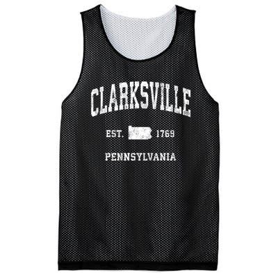 Clarksville Pennsylvania Pa Vintage Athletic Mesh Reversible Basketball Jersey Tank