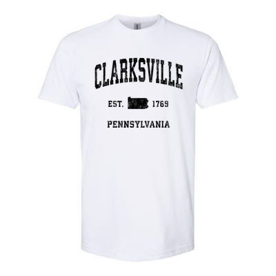 Clarksville Pennsylvania Pa Vintage Athletic Softstyle® CVC T-Shirt