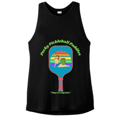 Cute Perky Pickleball Paddle with PinUp Ladies PosiCharge Tri-Blend Wicking Tank