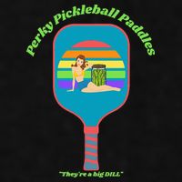 Cute Perky Pickleball Paddle with PinUp Ladies PosiCharge Tri-Blend Wicking Tank