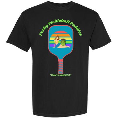 Cute Perky Pickleball Paddle with PinUp Garment-Dyed Heavyweight T-Shirt
