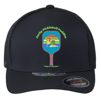 Cute Perky Pickleball Paddle with PinUp Flexfit Unipanel Trucker Cap