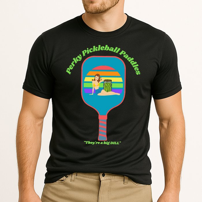 Cute Perky Pickleball Paddle with PinUp Performance Shirt