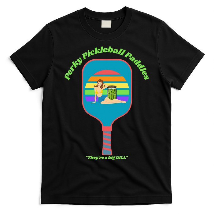 Cute Perky Pickleball Paddle with PinUp T-Shirt