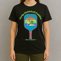 Cute Perky Pickleball Paddle with PinUp T-Shirt