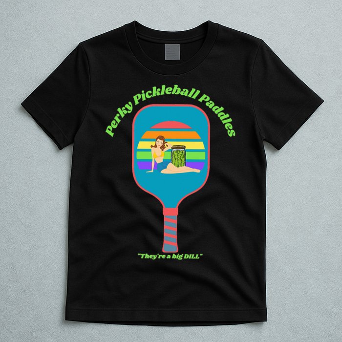 Cute Perky Pickleball Paddle with PinUp T-Shirt
