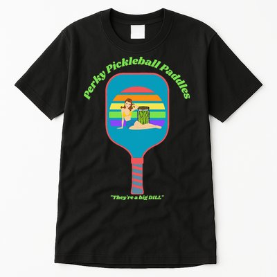 Cute Perky Pickleball Paddle with PinUp Tall T-Shirt