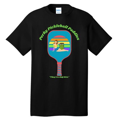 Cute Perky Pickleball Paddle with PinUp Tall T-Shirt