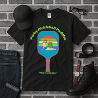 Cute Perky Pickleball Paddle with PinUp Tall T-Shirt